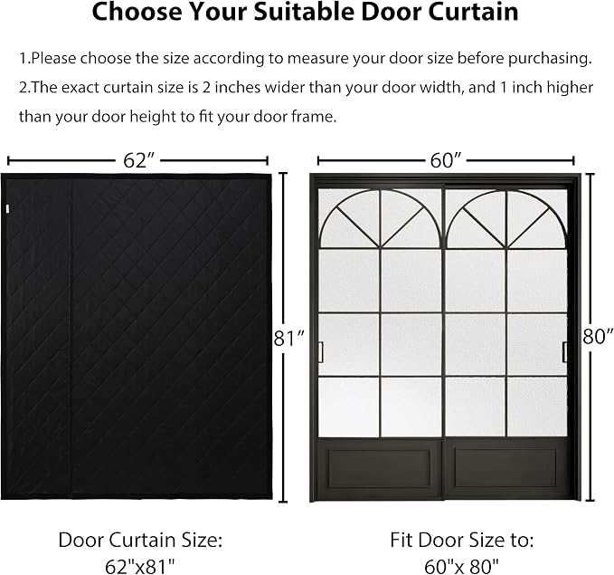 Reversible Wide Magnetic Thermal Insulated Door Curtain - Image 8