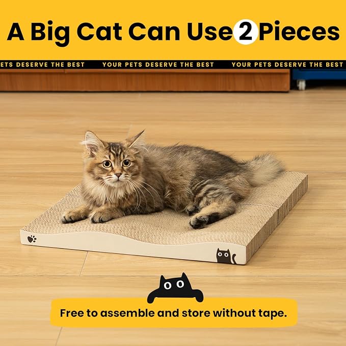 Cat Scratcher, Durable Scratch Pad, Corrugated Cardboard Scratching Board - Image 7