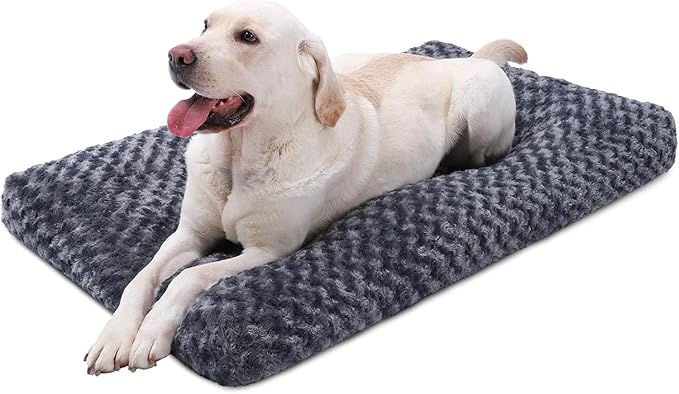 KSIIA Washable Dog Bed Deluxe Plush Dog Crate Beds Comfy Kennel Pad Anti-Slip by KSIIAPetProducts