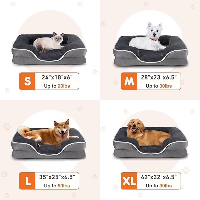 Sweetcrispy Orthopedic Dog Bed, XL Large Memory Foam Puppy Cat Bed - Image 6