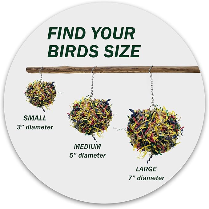 5” Super Shredder Ball Bird Toy - Image 4