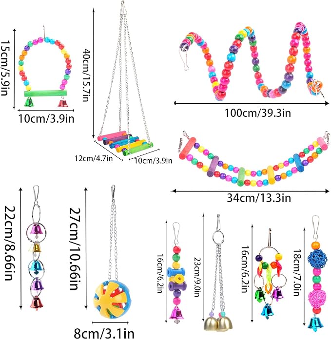 Bird Swing Standing Chewing Training Hanging Toy Hammock Climbing Ladder - Image 6