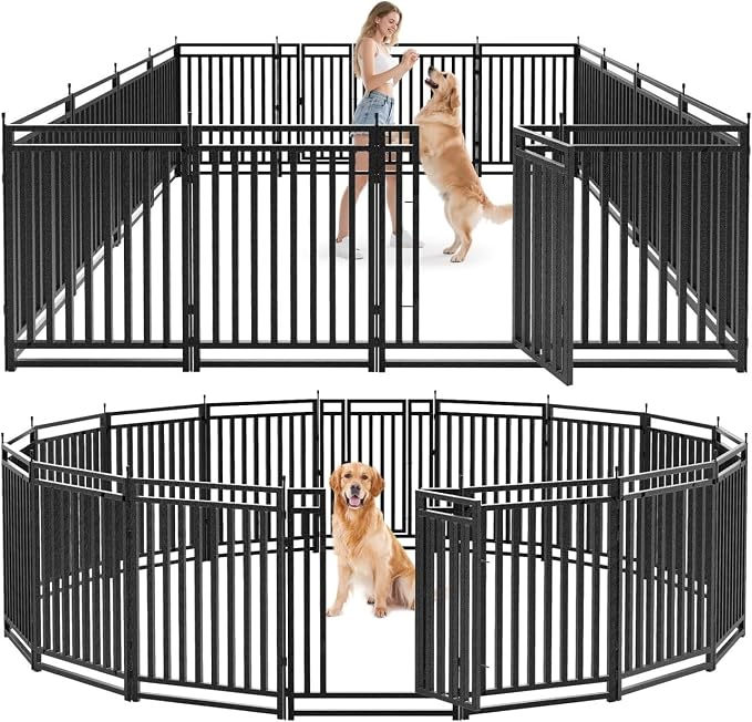 Dog Playpen Dog Fence Outdoor for Yard 47" H by Petorldog