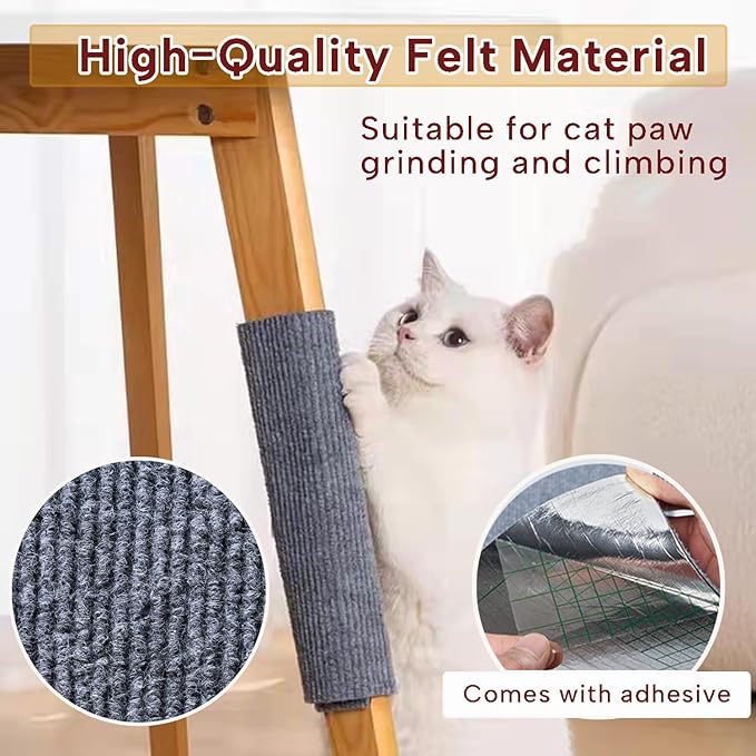 KEYIDE Self-Adhesive Cat Scratch Wall Climber, Wall Cat Scratcher Mat - Image 4