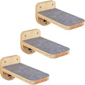 ESPETS Set of 3 Natural Wood Cat Wall Steps Floating Ladder Stairs- Wall by ESPETS