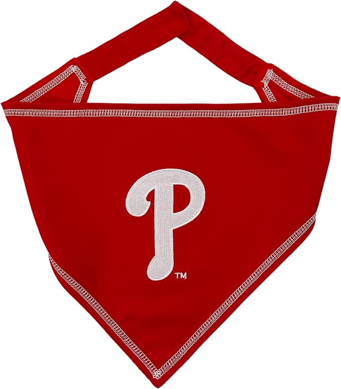 Pets First MLB Philadelphia Phillies TIE Bandana, Small/Medium. Dog Bandana by PETSFIRST