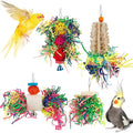 Foraging Toys Parakeet Chewing Hanging Toy Shredded Paper Bird Cage Accessories by lovyoCoCo