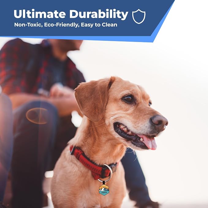 GoTags Silent Dog Tag, Personalized Engraved Hexagon Silicone Dog and Cat Name - Image 3