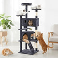 Large Cat Tree 70 Inch, Sisal Scratching Posts and Climbing Ladder, Pet Play by Aidoly
