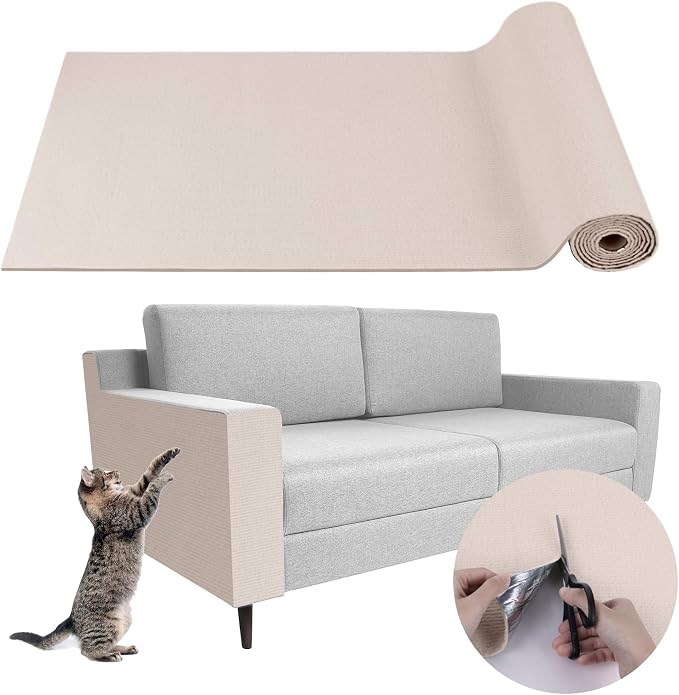 Climbing Cat Scratcher Mat Trimmable Cat Scratching Post Carpet 118’’x15.8’’ by LSGCQ