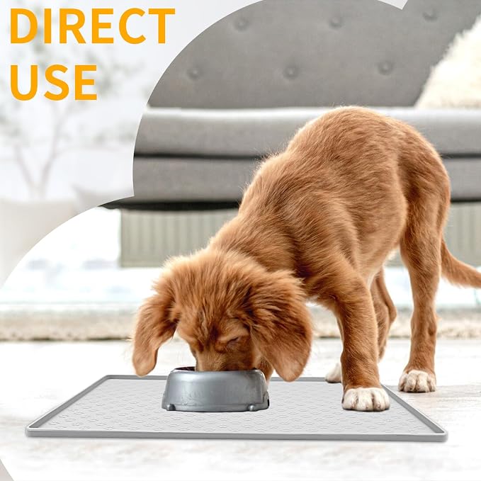 Ptlom Dog Food Mat Anti-Slip Pet Bowl Mats - Image 3