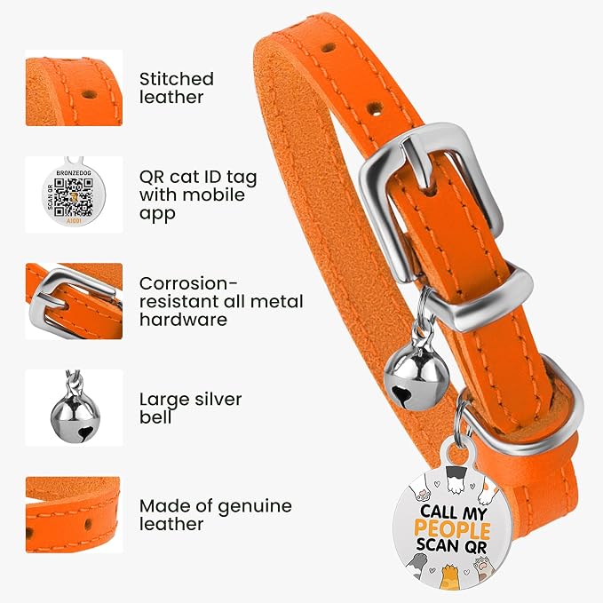 BRONZEDOG Leather Cat Collar - Image 2