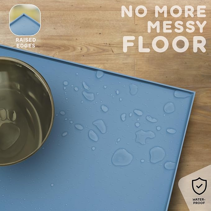 Dog Food Mat - Raised Edges Dogs Mat - Image 5
