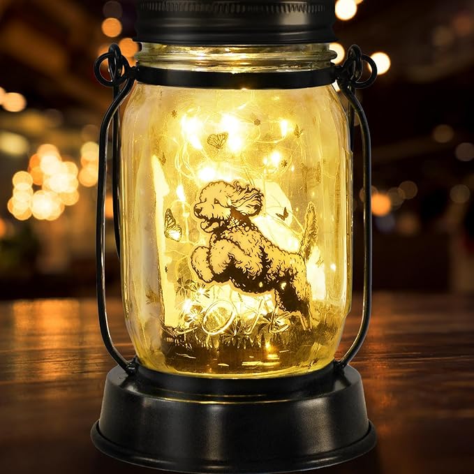 kyoryuger Goldendoodle Gifts for Women/Men Poodle Solar Lanterns Dog Mom - Image 9