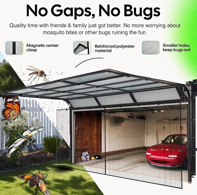 UnBugs Garage Screen Doors for 2 Car Garage - Image 5