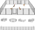 Dog Playpen 32 inch 24 Panels Indoor Outdoor Dog Pen by Jhsomdr