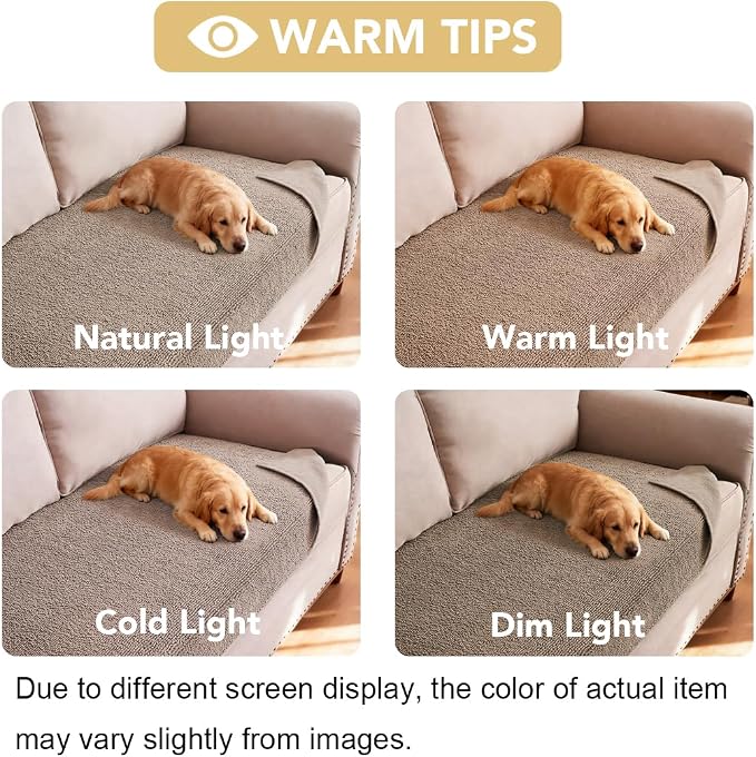 H.VERSAILTEX Non Slip Pet Couch Cover Chenille Dog Bed Protector Thick Soft - Image 7