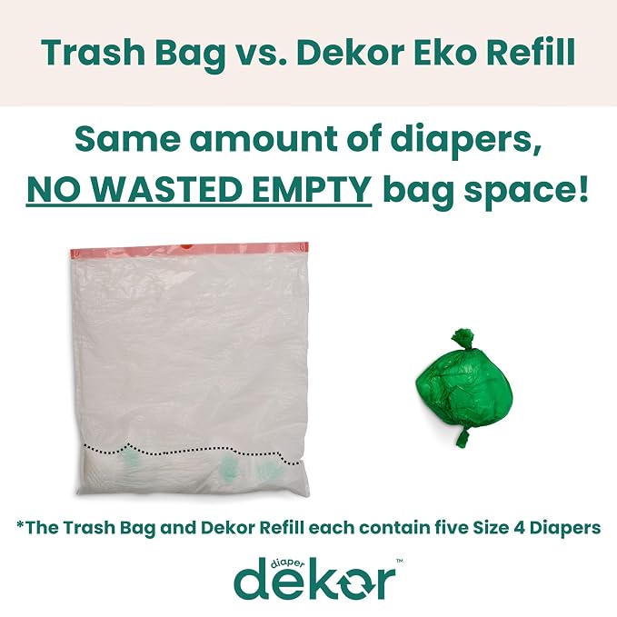 Diaper Dekor CLASSIC Diaper Pail Refills 2 Count Unscented Exclusive - Image 5