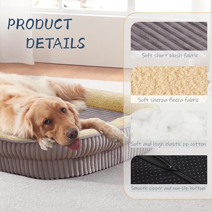 Orthopedic Dog Bed for Medium Dogs Breeds, High Density Egg Crate Foam Dog Sofa - Image 3