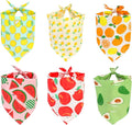 6 Pack Spring Summer Dog Bandanas Hawaii Fruit Pattern, Dog Bandanas Scarf Bibs by VIPITH