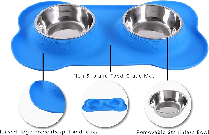 Hubulk Pet Dog Bowls 2 Stainless Steel Dog Bowl - Image 3