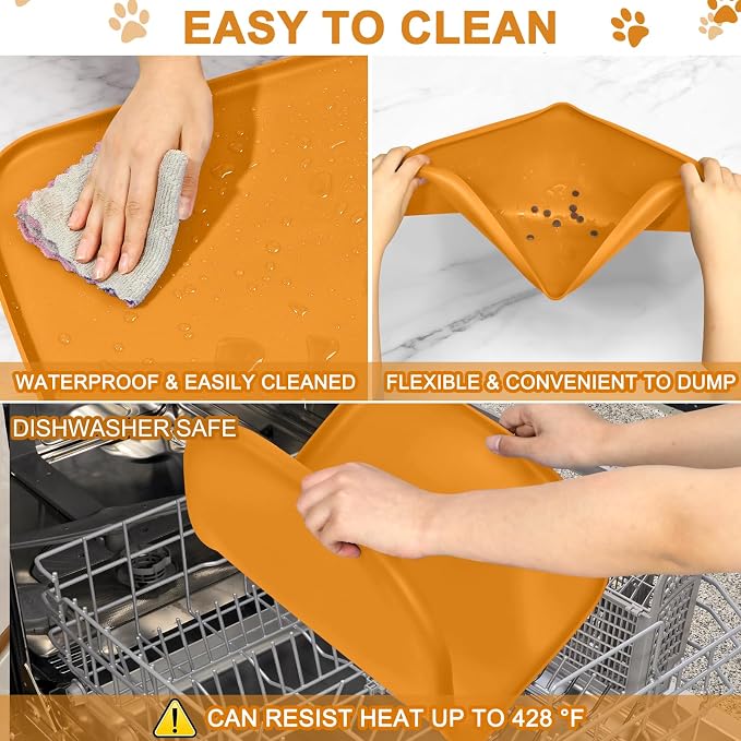 Silicone Pet Food Mat with Raised Edge - Image 6