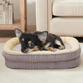 Orthopedic Dog Bed for Puppy, Extra Small Dogs Breeds, Oval Cat Bed, High by DEBANGHOME