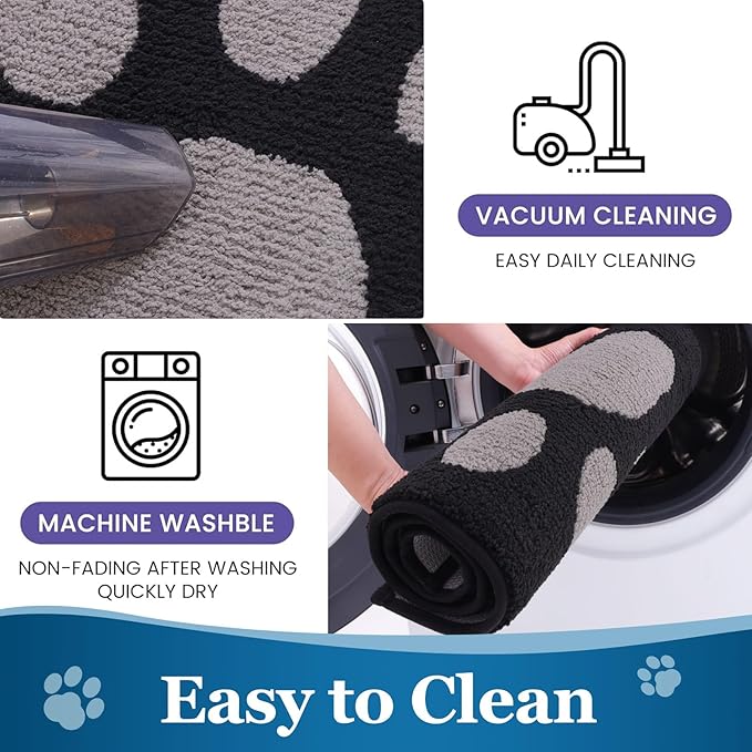 Buganda Dog Door Mat for Muddy Paws, Absorbent Dirt Trapper Washable Indoor - Image 7