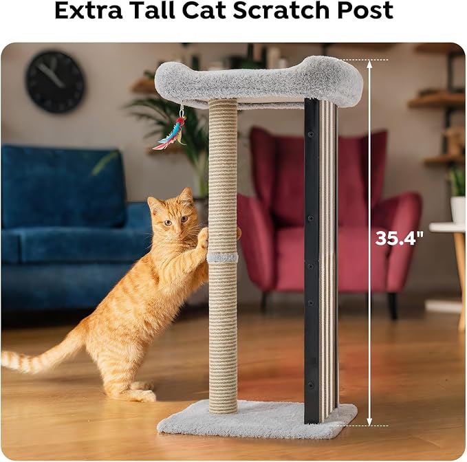Veehoo 35" Tall Cat Scratching Post - Image 3
