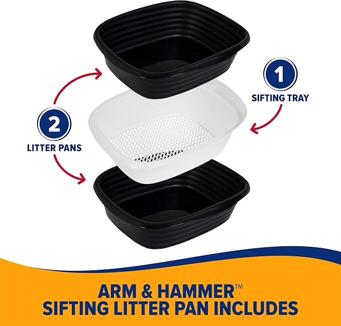 Arm & Hammer Large Sifting Litter Box Scoop Free Cat Litter Tray - Image 3