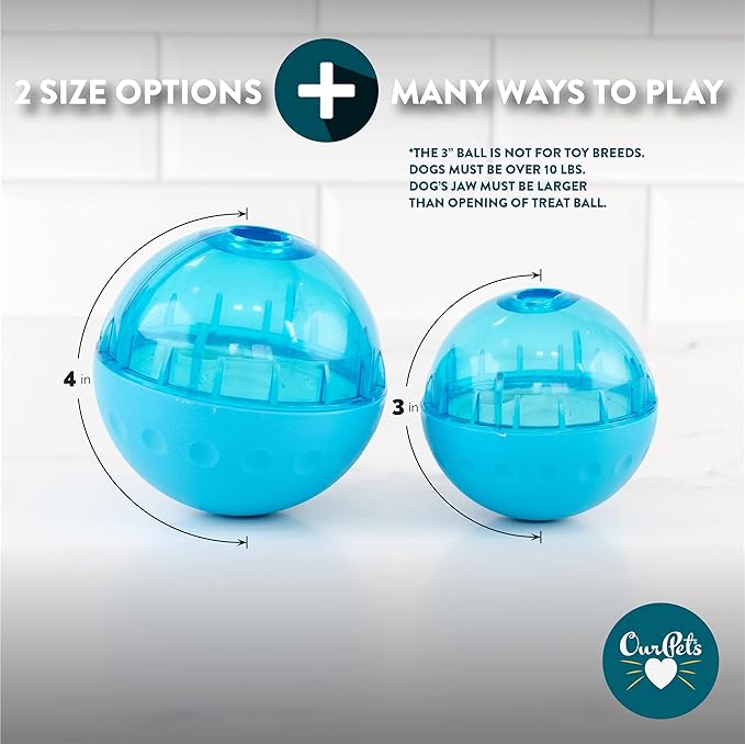 OurPet's IQ Treat Ball Interactive Food Dispensing Dog Toy - Image 7