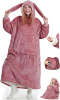 Mewaii Wearable Blanket Hoodie for Adults, Warm Sherpa & Soft Flannel Long by Mewaii
