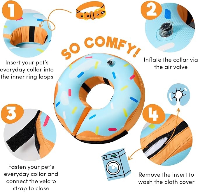 BENCMATE Inflatable Dog Cone Collar Alternative, Soft Dog Cone - Image 2