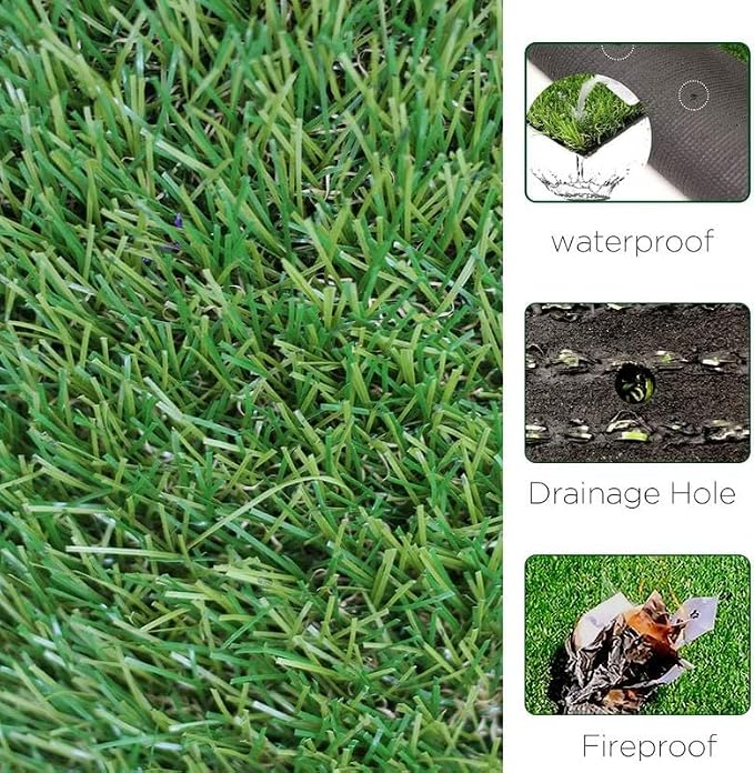 ALTRUISTIC Artificial Grass 6FTX49FT, Realistic Fake Grass Deluxe Turf - Image 4