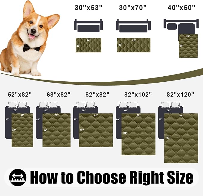 Smiry Waterproof Dog Bed Cover Blanket, Soft Reversible Pet Blanket, Washable - Image 6