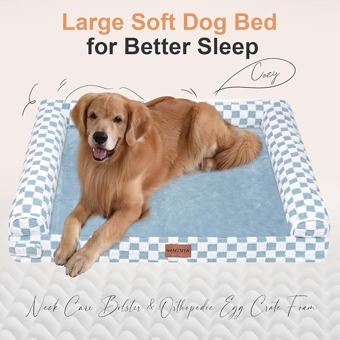 Large Dog Bed Orthopedic Washable: Beds Bolster XL Bed Medium Large Dogs Egg - Image 2
