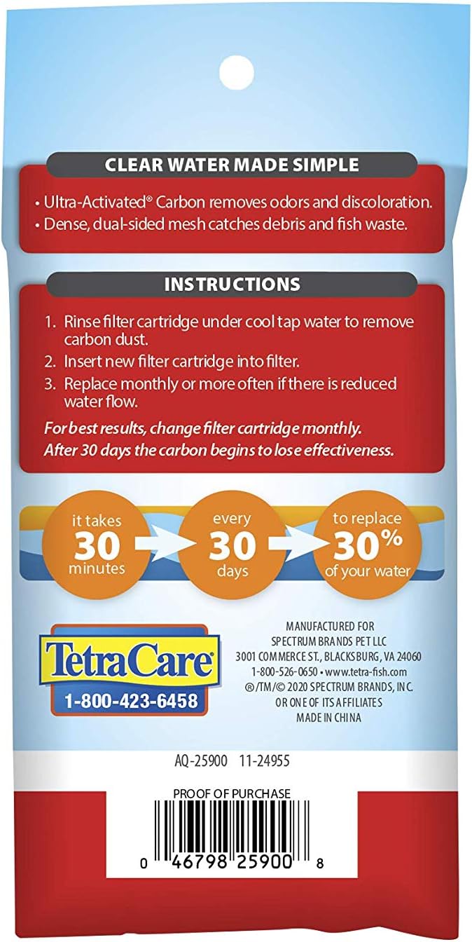Tetra Filter Aquarium Cartidges, Removes Odors and Discoloration, Ready to Use - Image 2