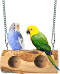 Natural Parakeet Swing Perch, Wood Bird Swing by MUYG