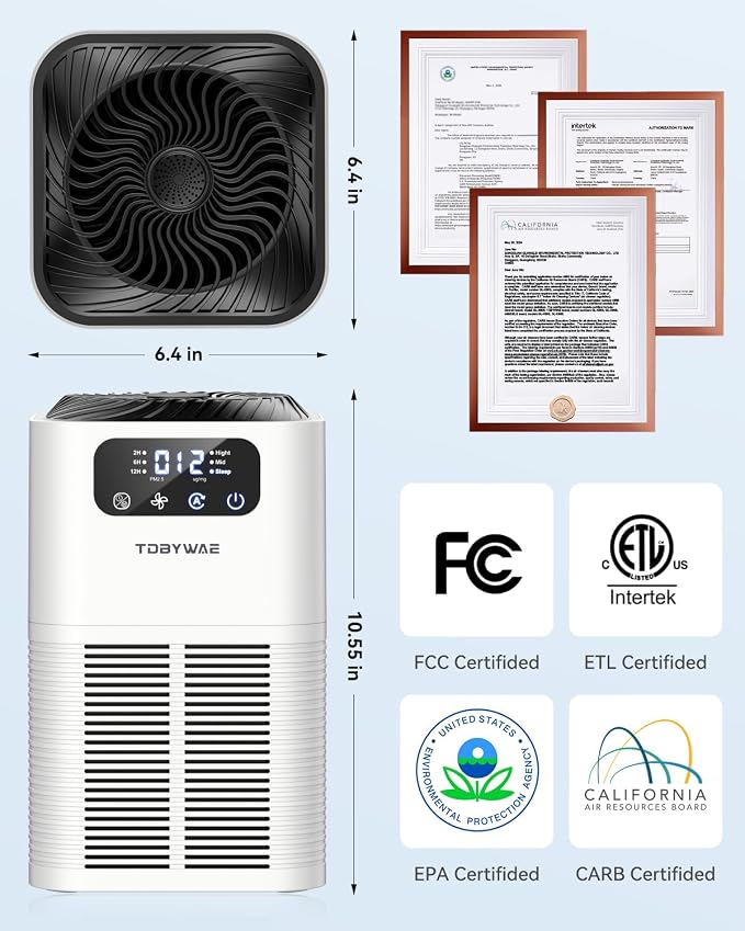 Air Purifiers for Home Large Room up to 1076 Sq Ft, H13 True HEPA Filter Air - Image 2