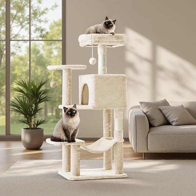 Sweetcrispy 44 inch Cat Tree Tower, Small Cat Climbing Tower - Image 7