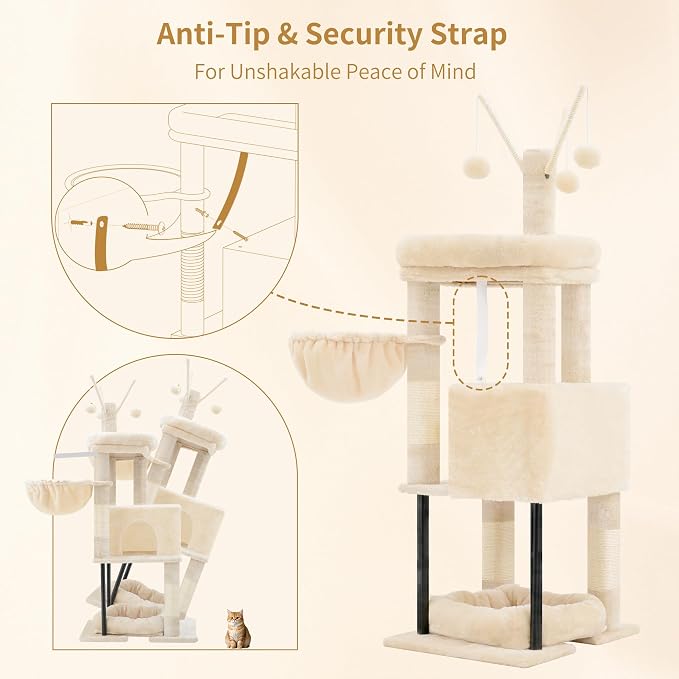 Heybly Cat Tree, 45.3-Inch Cat Tower - Image 7