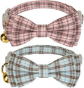 2 Pack Soft Cotton Cat Collars by Ewinoom