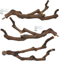 kathson Natural Parrot Perch Bird Stand Pole Wild Grape Stick Paw Grinding Fork by kathson