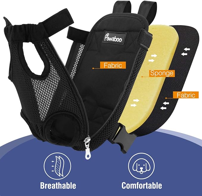 Pawaboo Adjustable Dog Carrier Backpack, Pet Front Cat Carrier Bag - Image 5