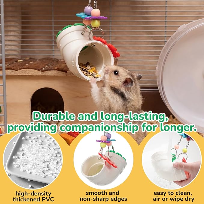 Shappy 2 Pack Rat Enrichment Toys Hanging Foraging Feeder, Interactive Treat - Image 5