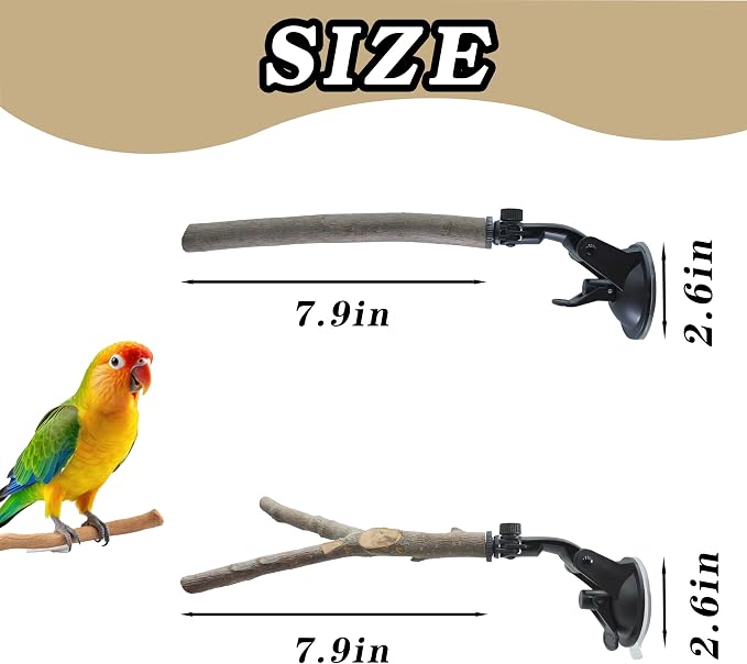 Bird Perch Stand 2 PCS, Parrot Perch Stand - Image 2