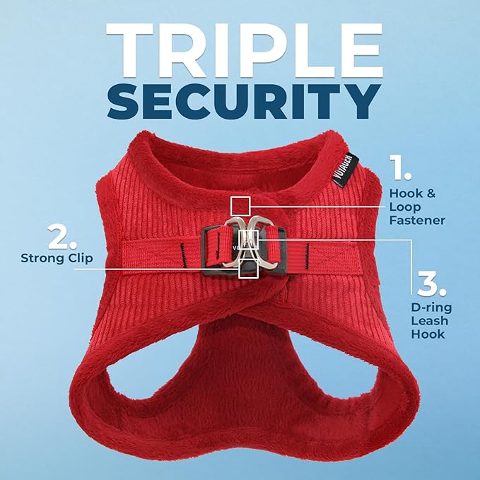Voyager Step-In Plush Dog Harness – Soft Plush, Step In Vest Harness - Image 2