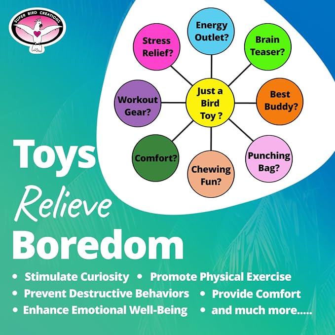 Super Bird Creations SB188 Balsa Candy Cane Bird Toy, Small Bird Size - Image 5