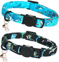 Cat Collar-2 Pack Cat Collars Shark & Dinosaur Cat Collar Breakaway by BoboRainbow