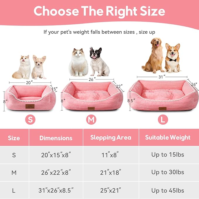 Cat Dog Bed for Pets, Rectangle Pet Bed Gift for Puppy and Kitten, Machine - Image 2